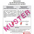 Stimmzettel für Bürgerentscheid 2