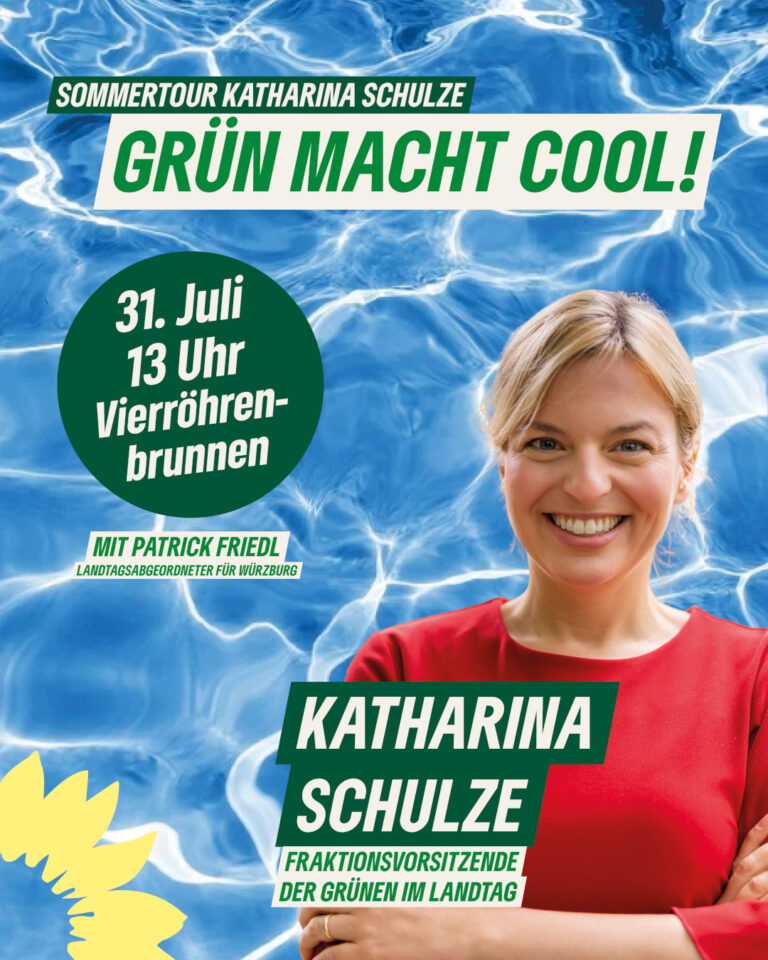 Bürger*innengespräch mit Katharina Schulze in Würzburg: Klimawandel vor Ort begegnen