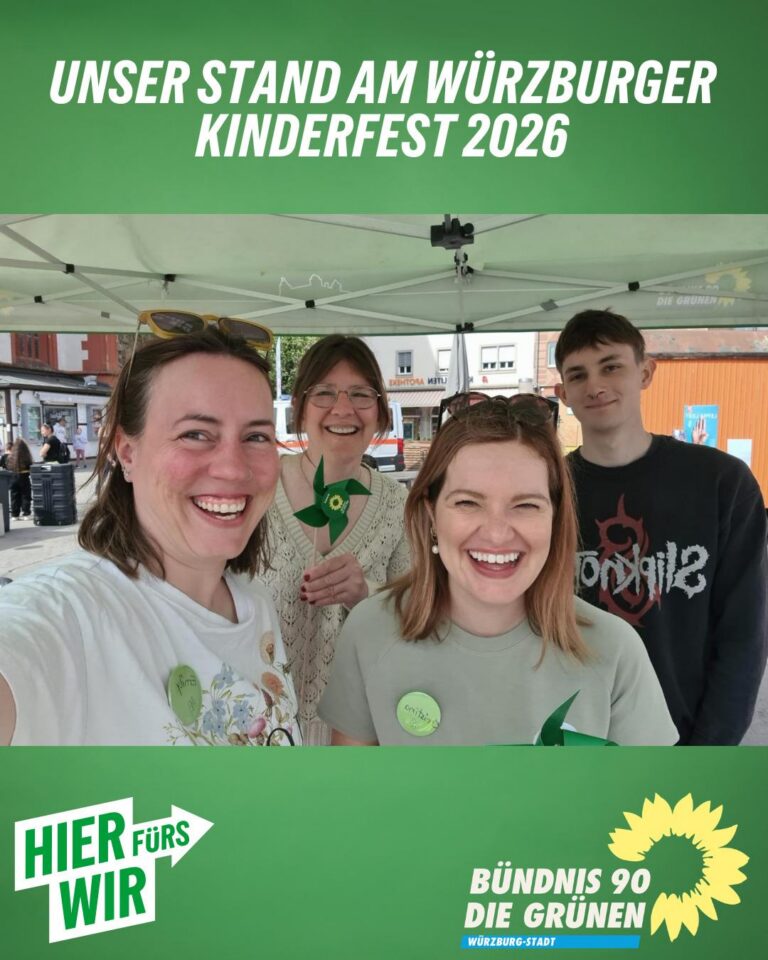 Großer Andrang bei den Grünen auf dem Internationalen Kinderfest Würzburg